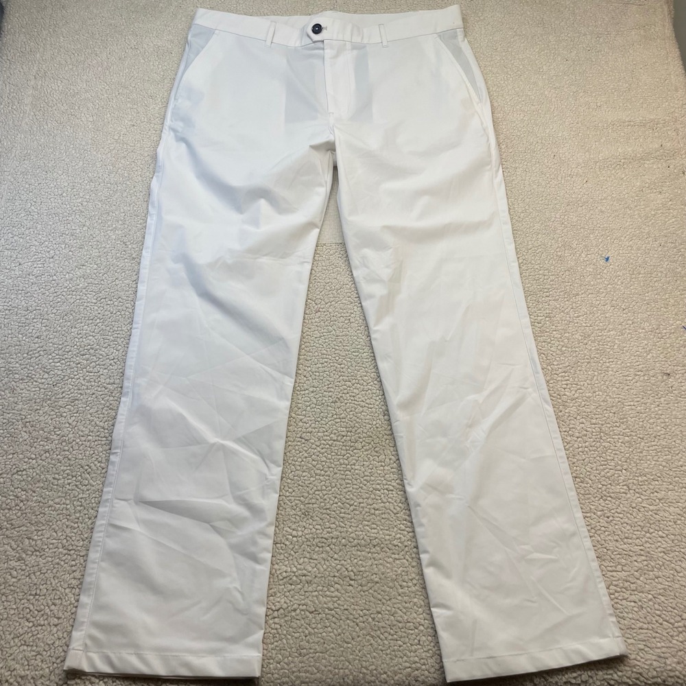 Greyson Golf Pants Men 38x32 White Montauk Performance Stretch Trousers
